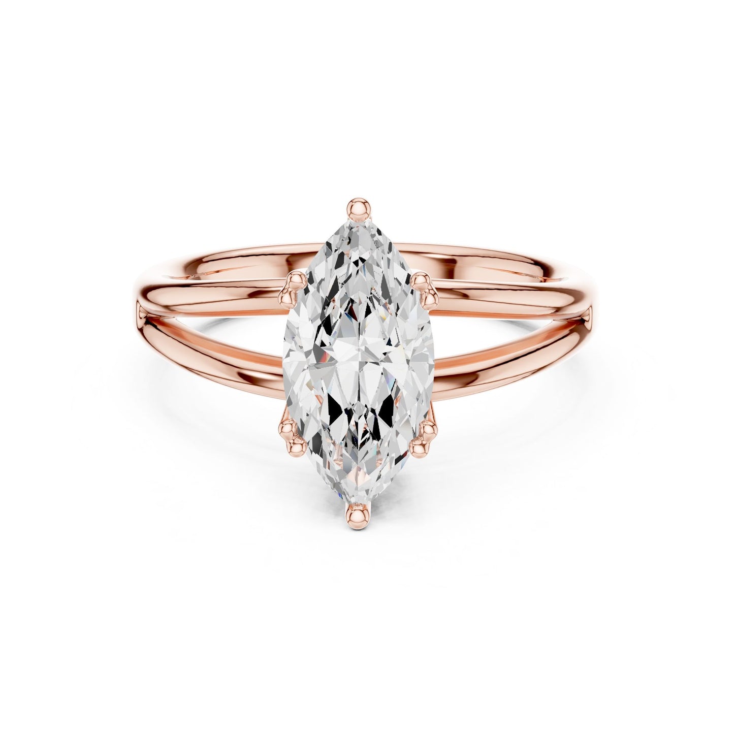 Marquise Lab Grown Diamond Solitaire Engagement Ring