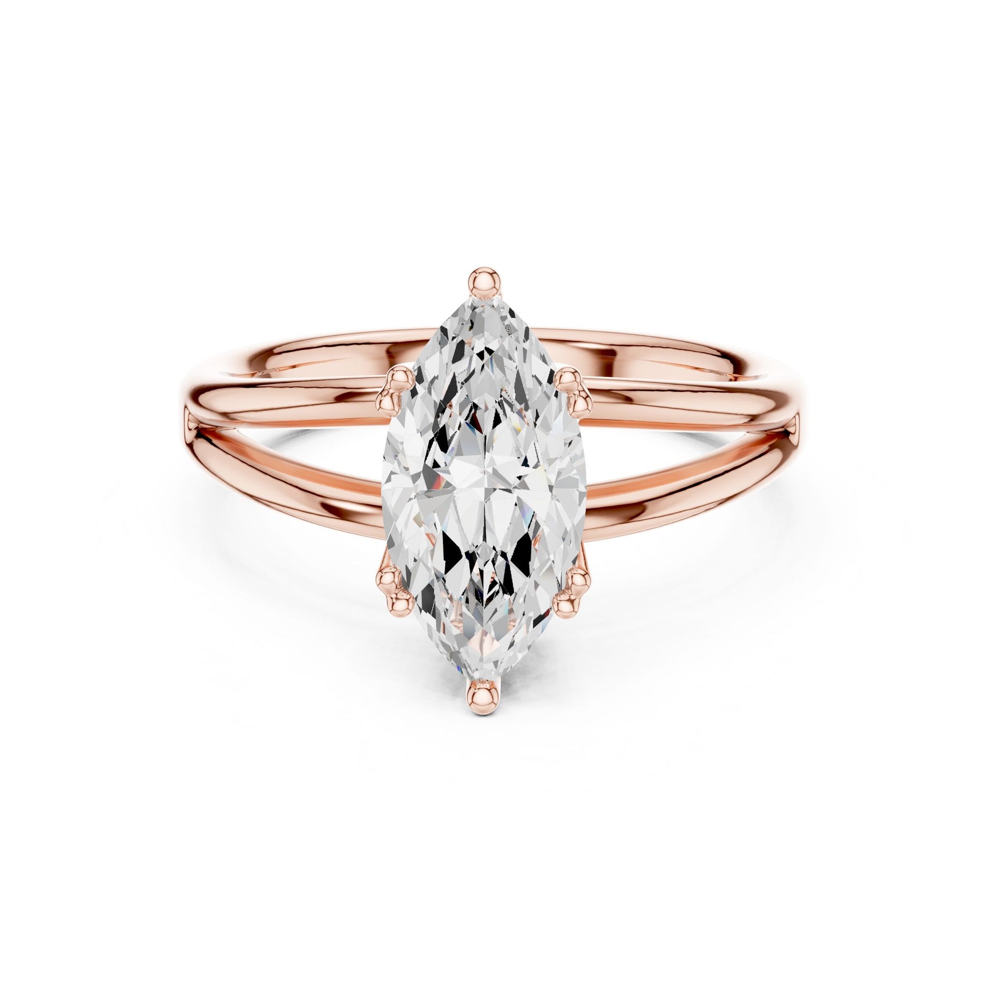 Marquise Lab Grown Diamond Solitaire Engagement Ring