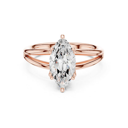 Marquise Lab Grown Diamond Solitaire Engagement Ring