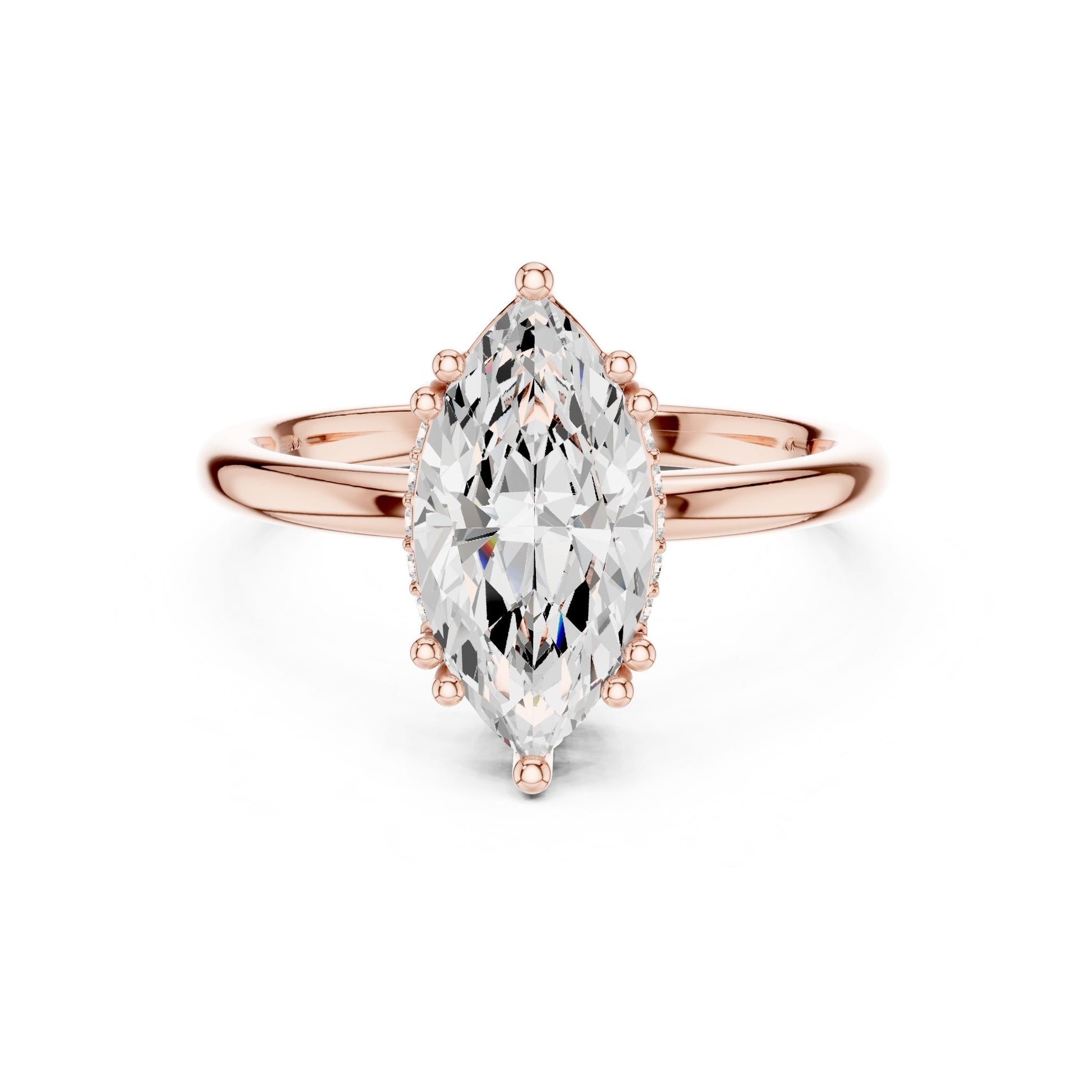 Marquise Lab Grown Diamond Solitaire Engagement Ring
