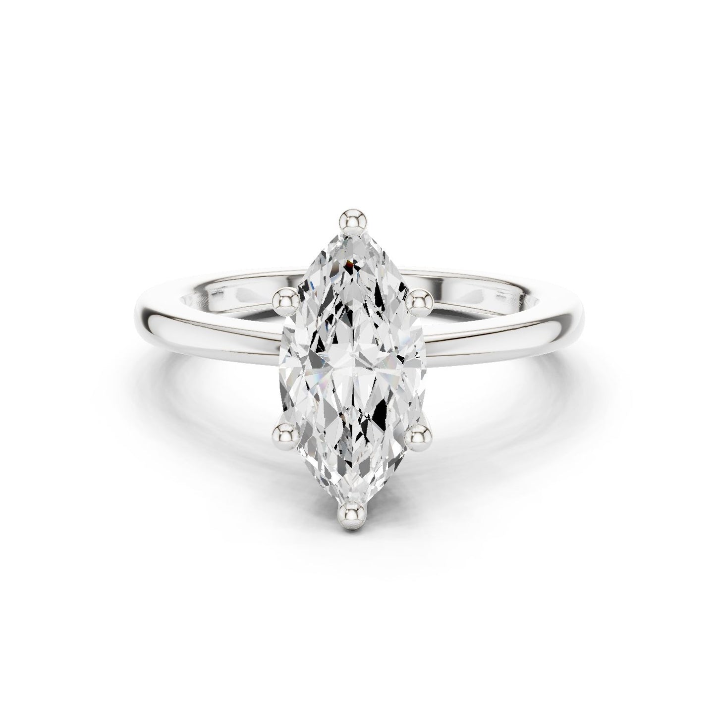 Marquise Lab Grown Diamond Solitaire Engagement Ring