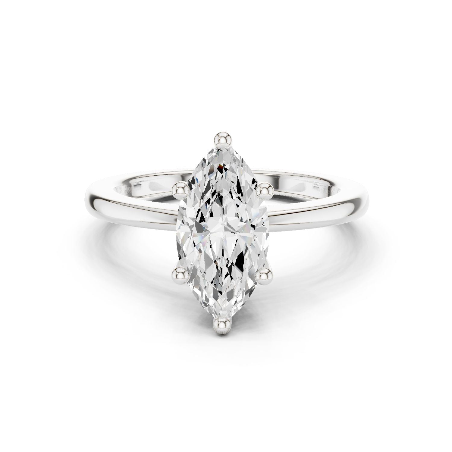 Marquise Lab Grown Diamond Solitaire Engagement Ring