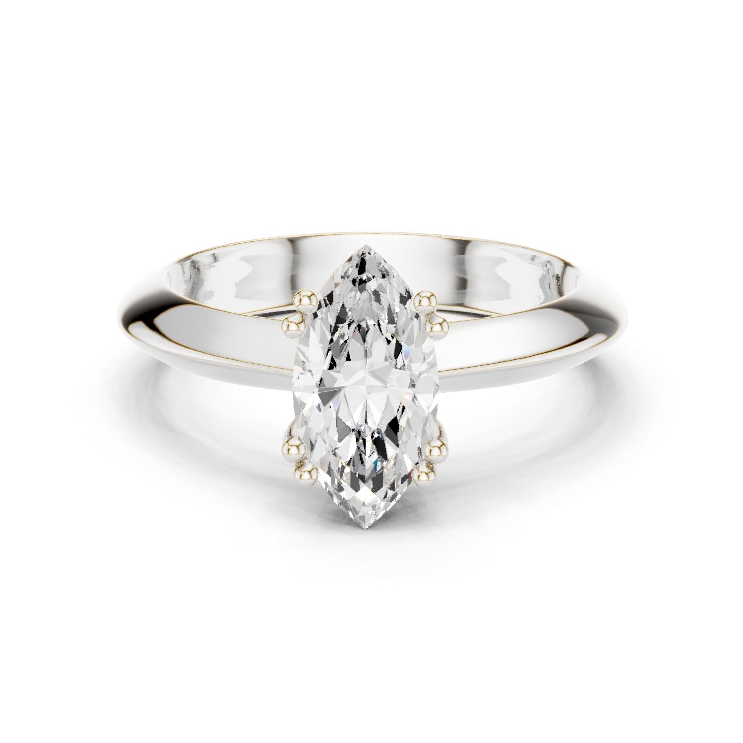 Marquise Lab Grown Diamond Solitaire Engagement Ring