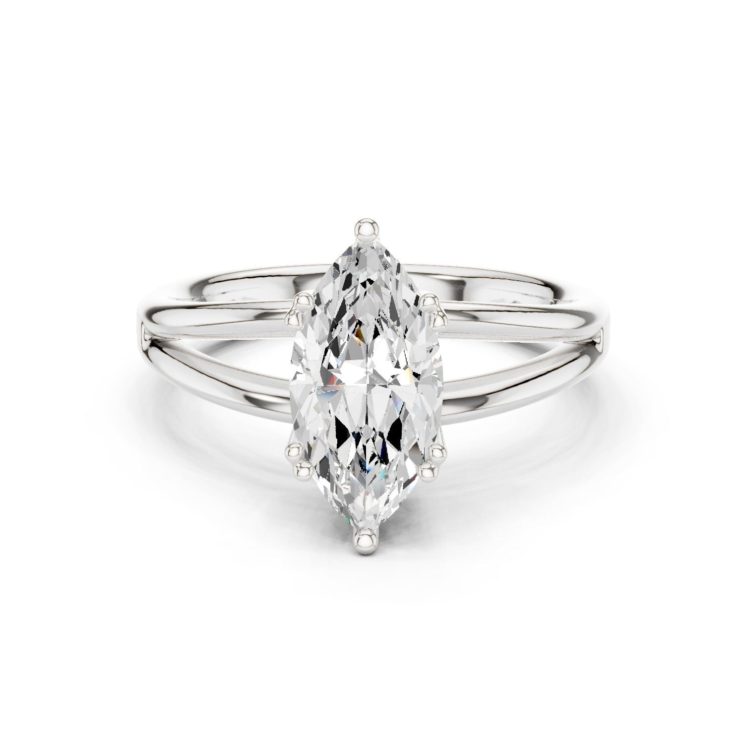 Marquise Lab Grown Diamond Solitaire Engagement Ring