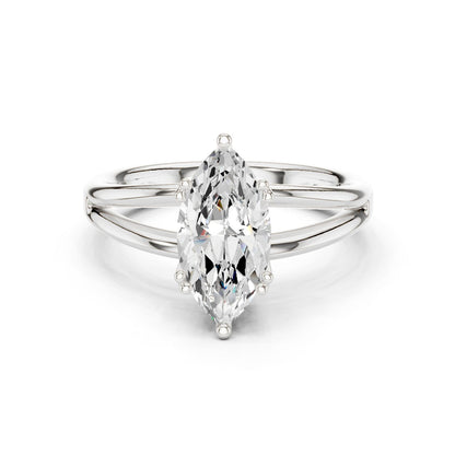 Marquise Lab Grown Diamond Solitaire Engagement Ring
