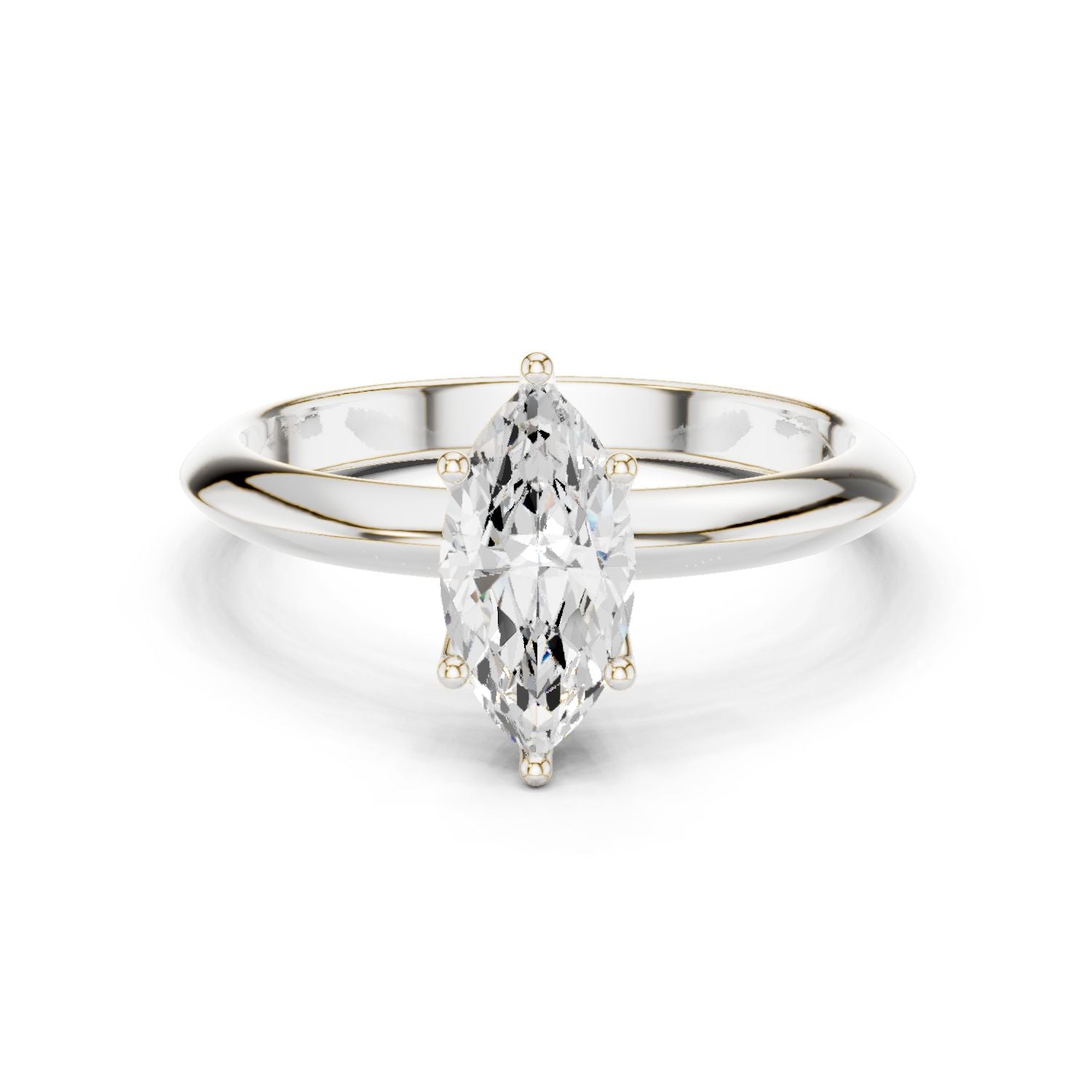 Marquise Lab Grown Diamond Solitaire Engagement Ring