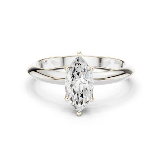 Marquise Lab Grown Diamond Solitaire Engagement Ring