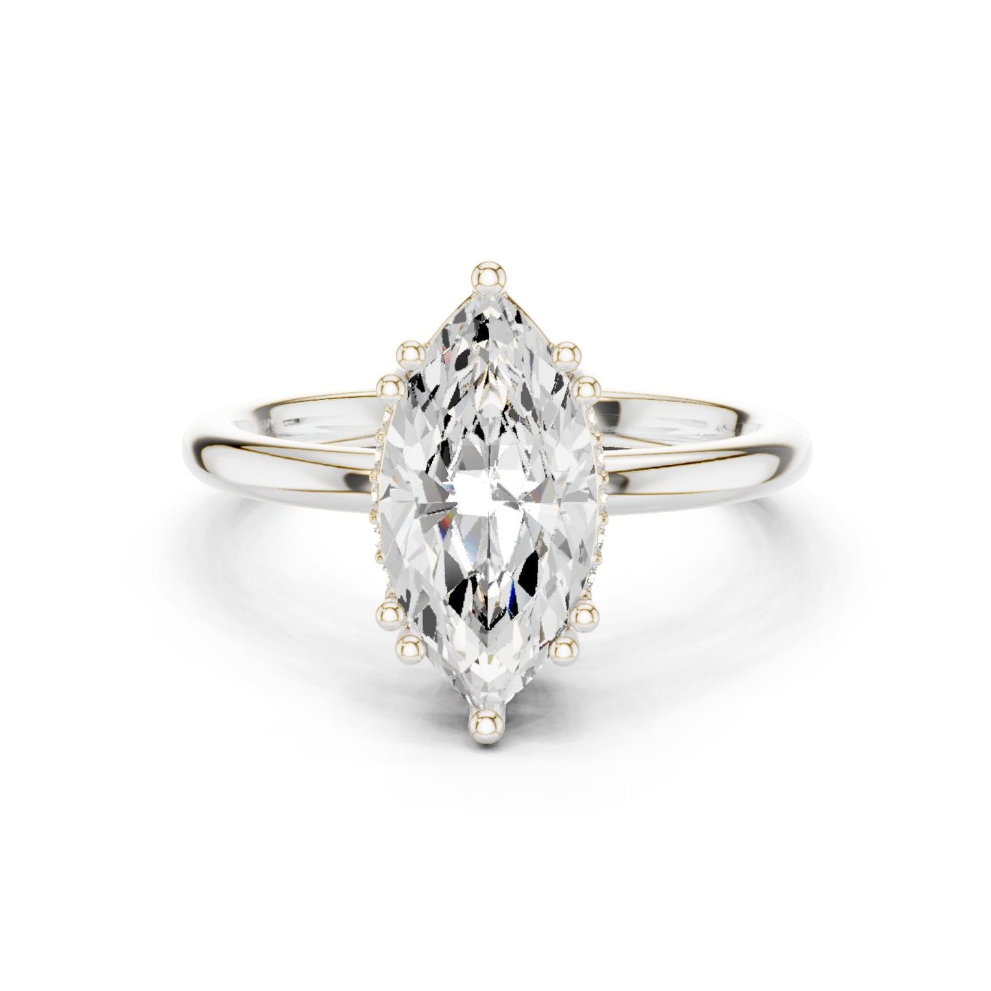 Marquise Lab Grown Diamond Solitaire Engagement Ring