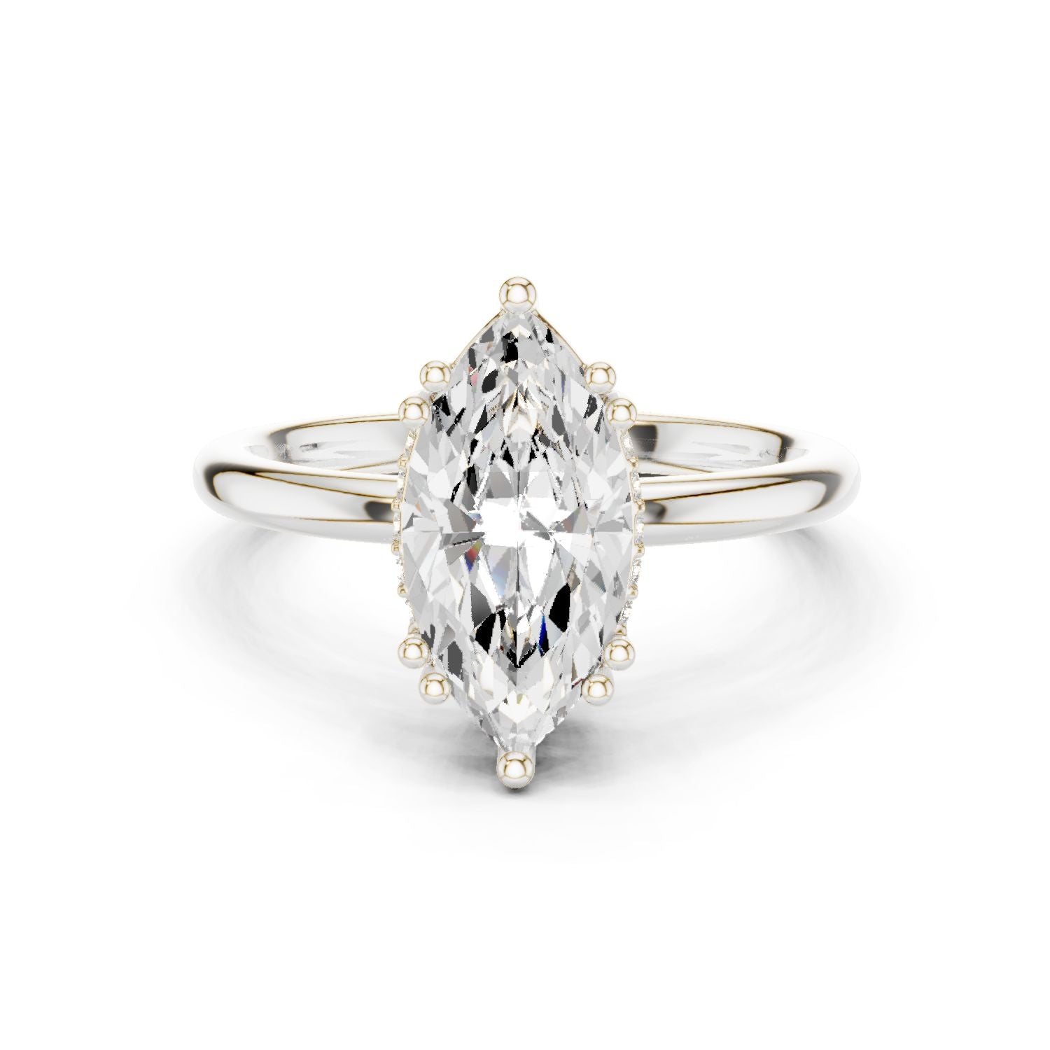 Marquise Lab Grown Diamond Solitaire Engagement Ring