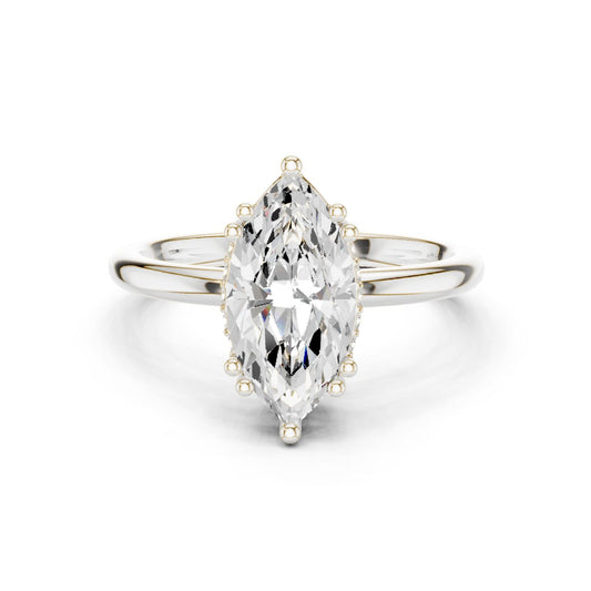 Marquise Lab Grown Diamond Solitaire Engagement Ring