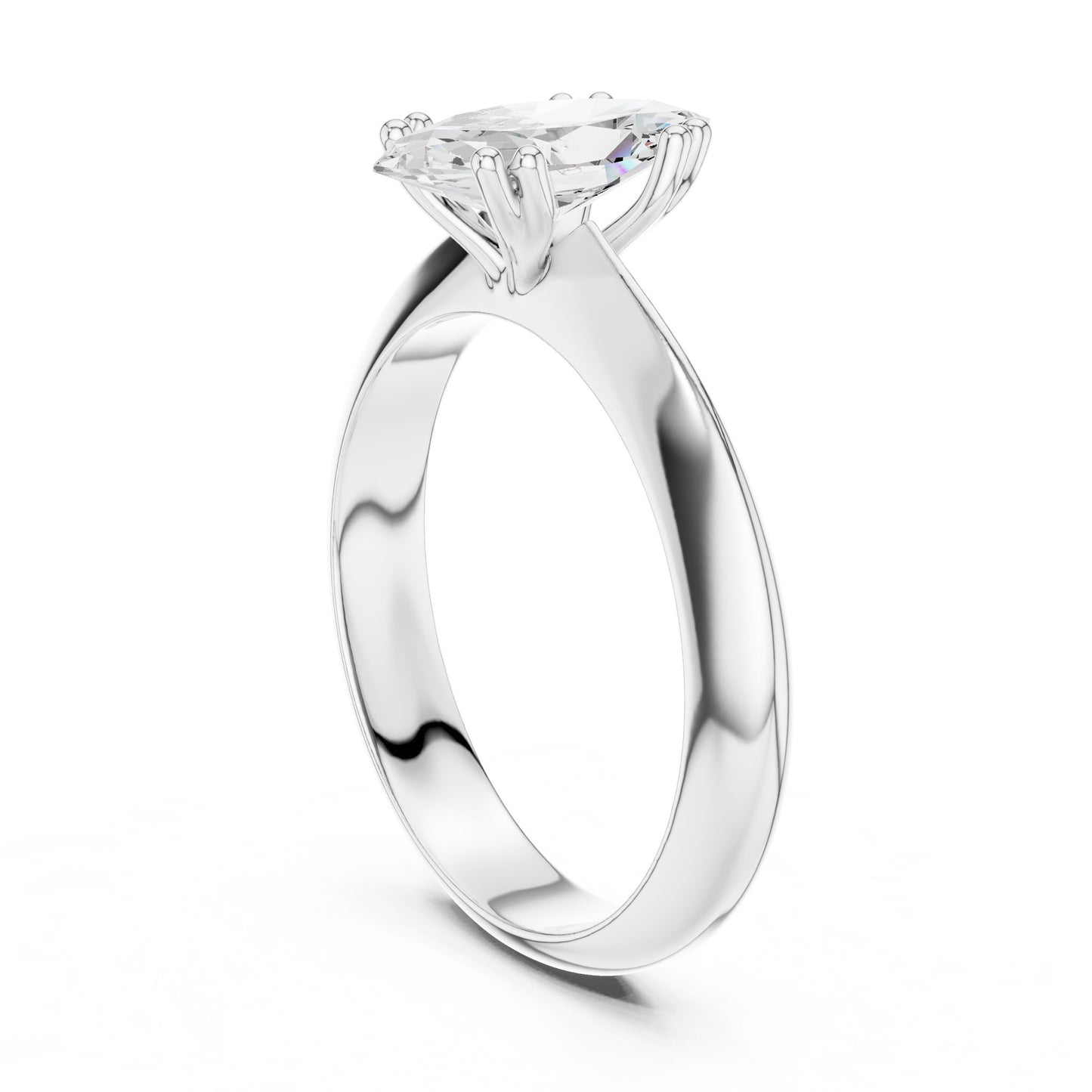 Marquise Lab Grown Diamond Solitaire Engagement Ring