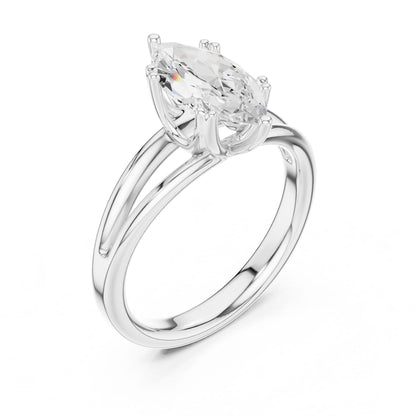 Marquise Lab Grown Diamond Solitaire Engagement Ring