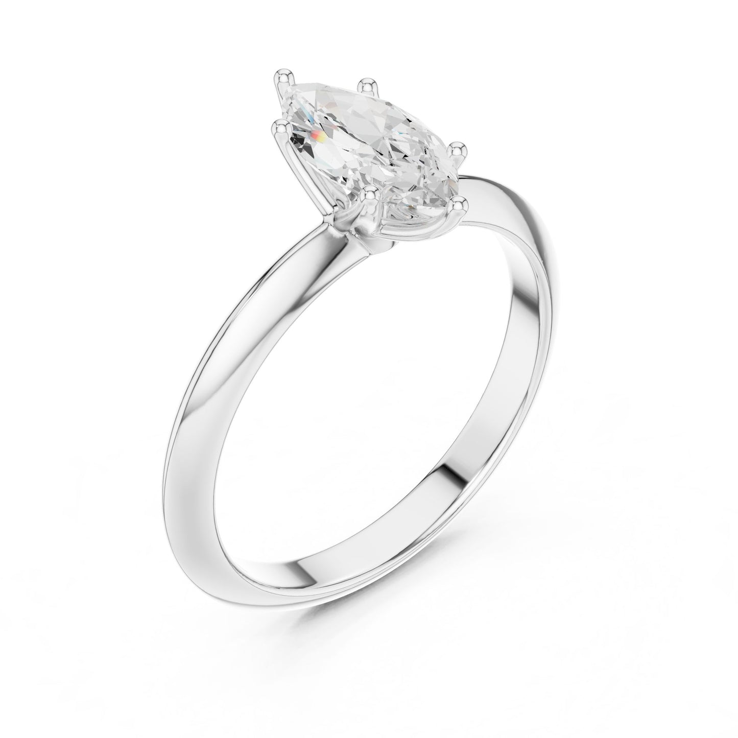 Marquise Lab Grown Diamond Solitaire Engagement Ring