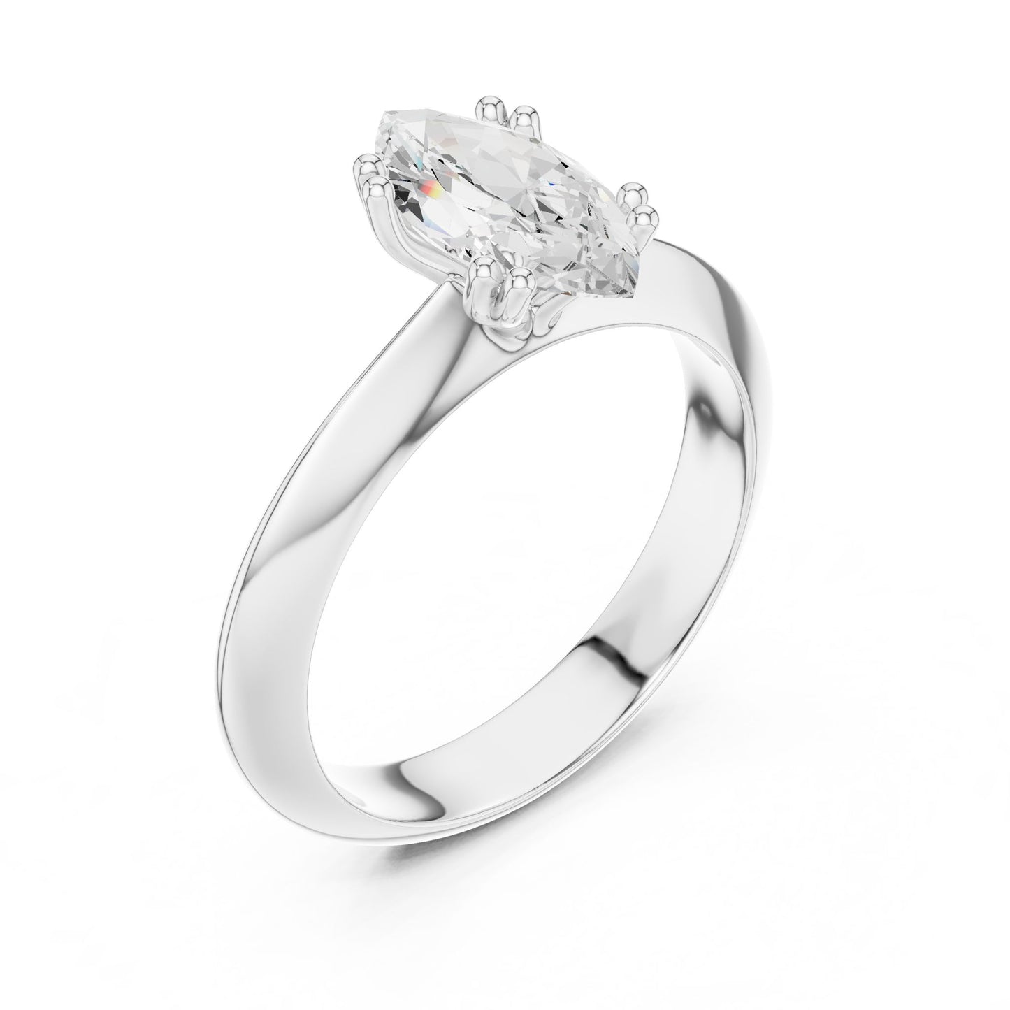 Marquise Lab Grown Diamond Solitaire Engagement Ring