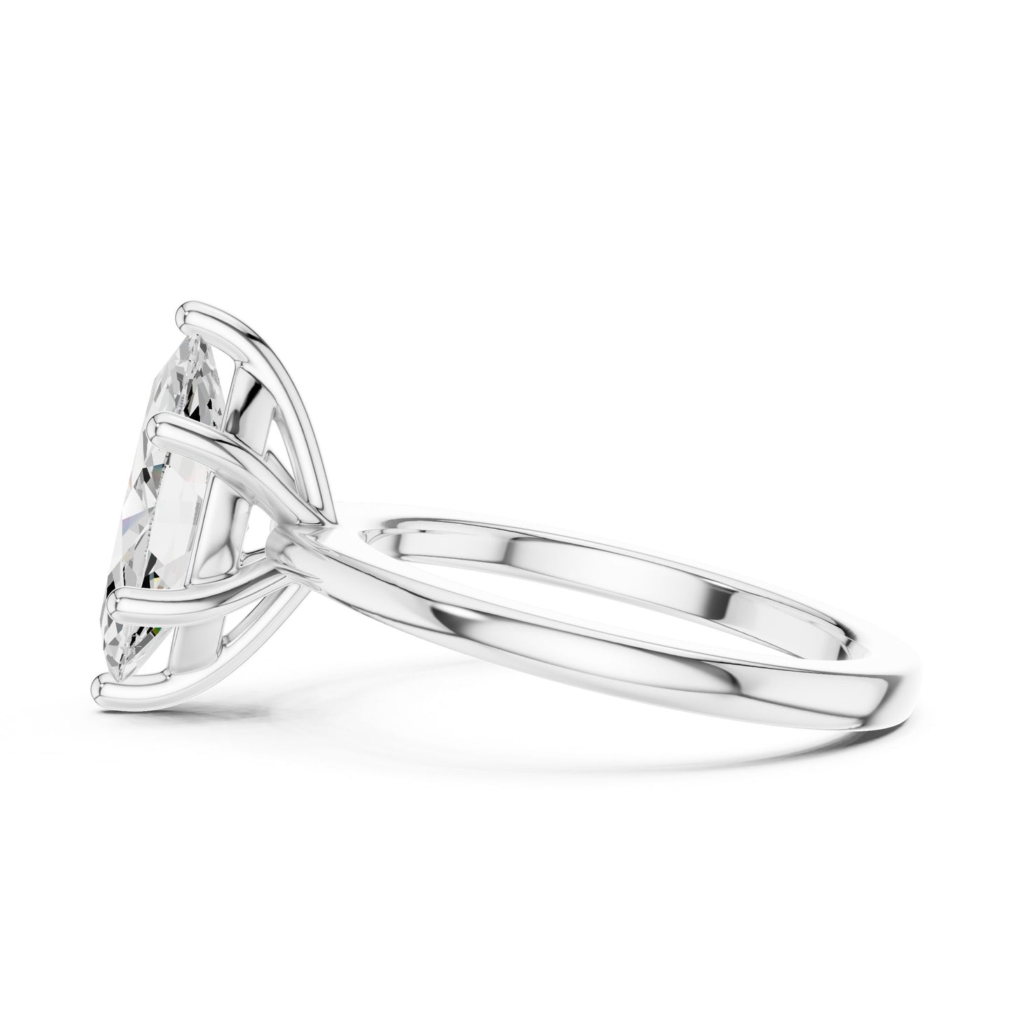 Marquise Lab Grown Diamond Solitaire Engagement Ring