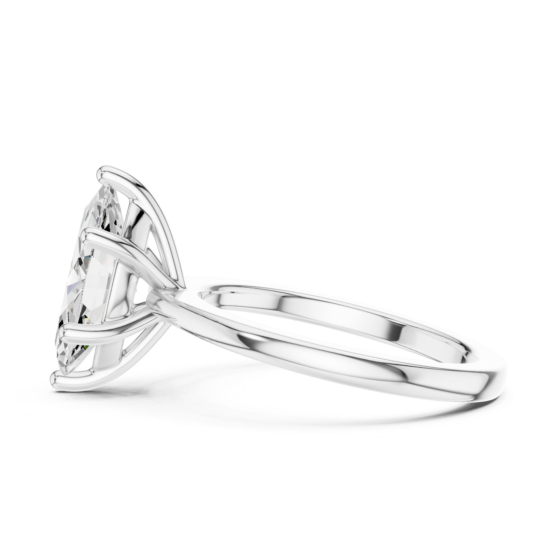 Marquise Lab Grown Diamond Solitaire Engagement Ring