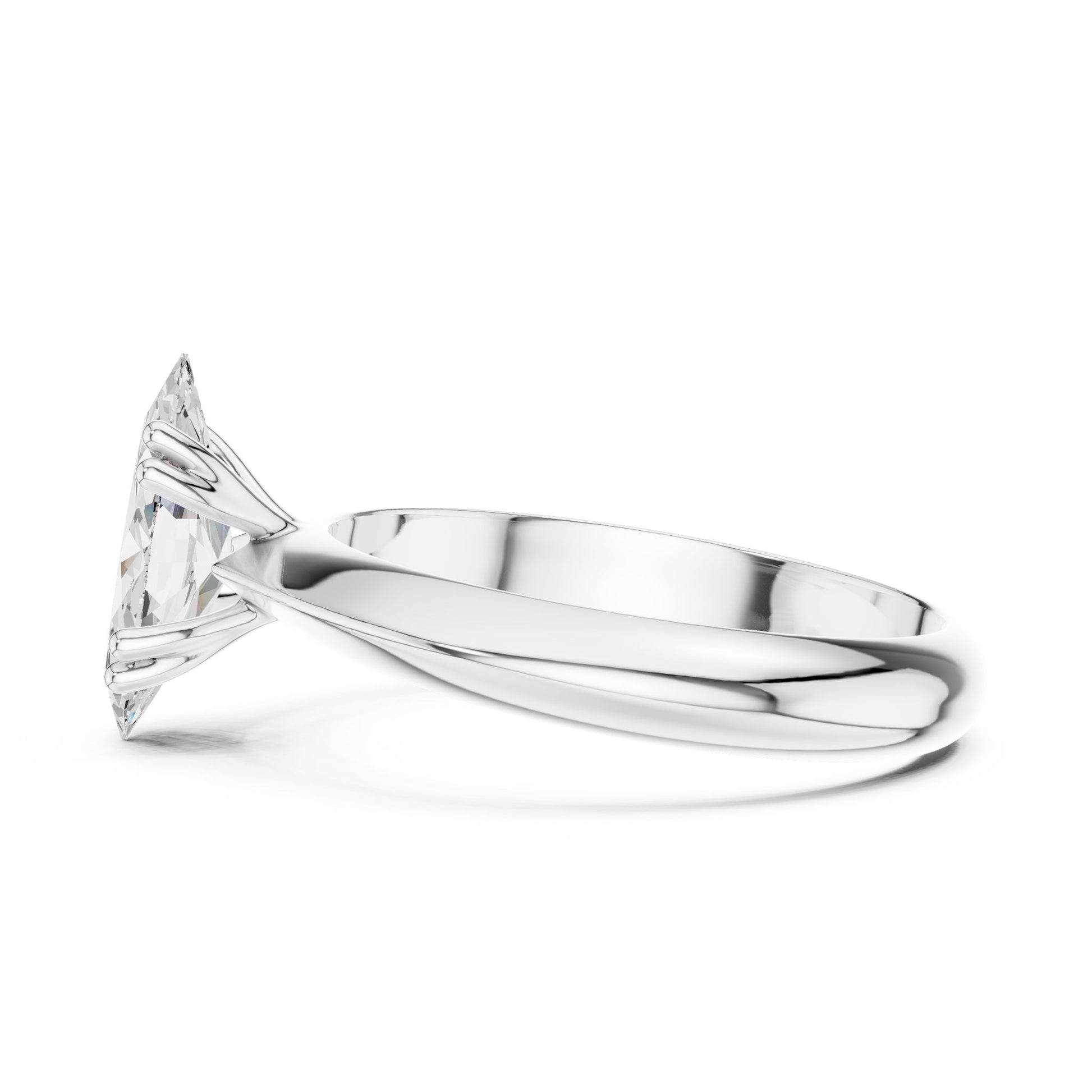 Marquise Lab Grown Diamond Solitaire Engagement Ring