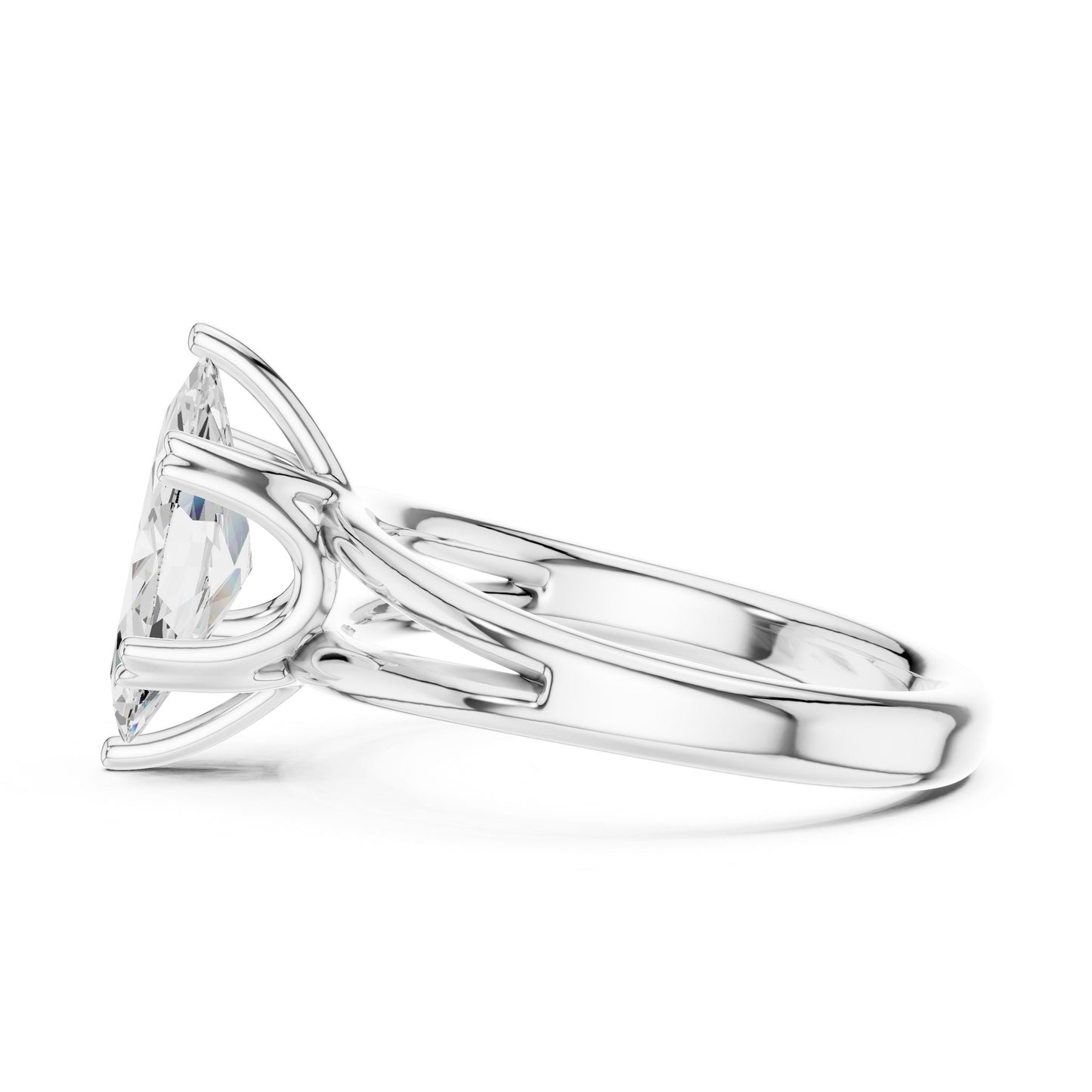 Marquise Lab Grown Diamond Solitaire Engagement Ring