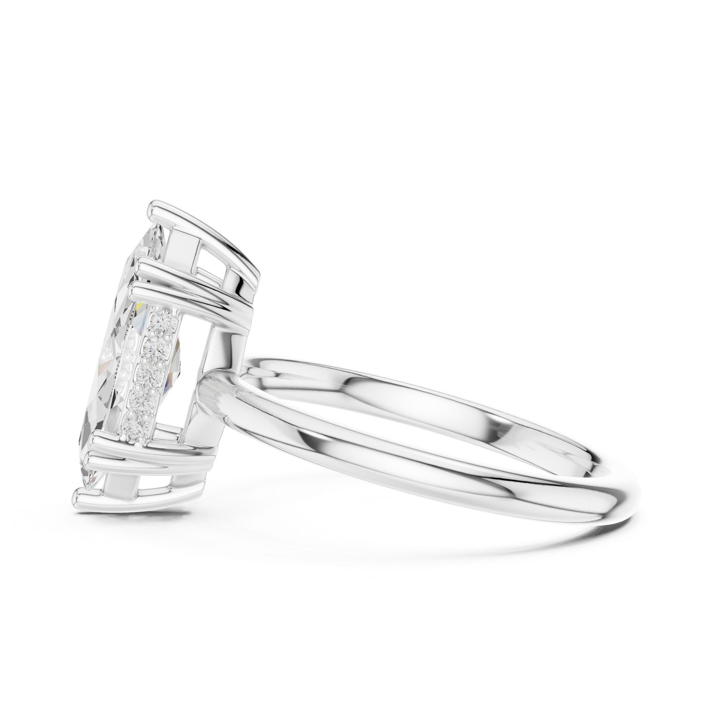 Marquise Lab Grown Diamond Solitaire Engagement Ring