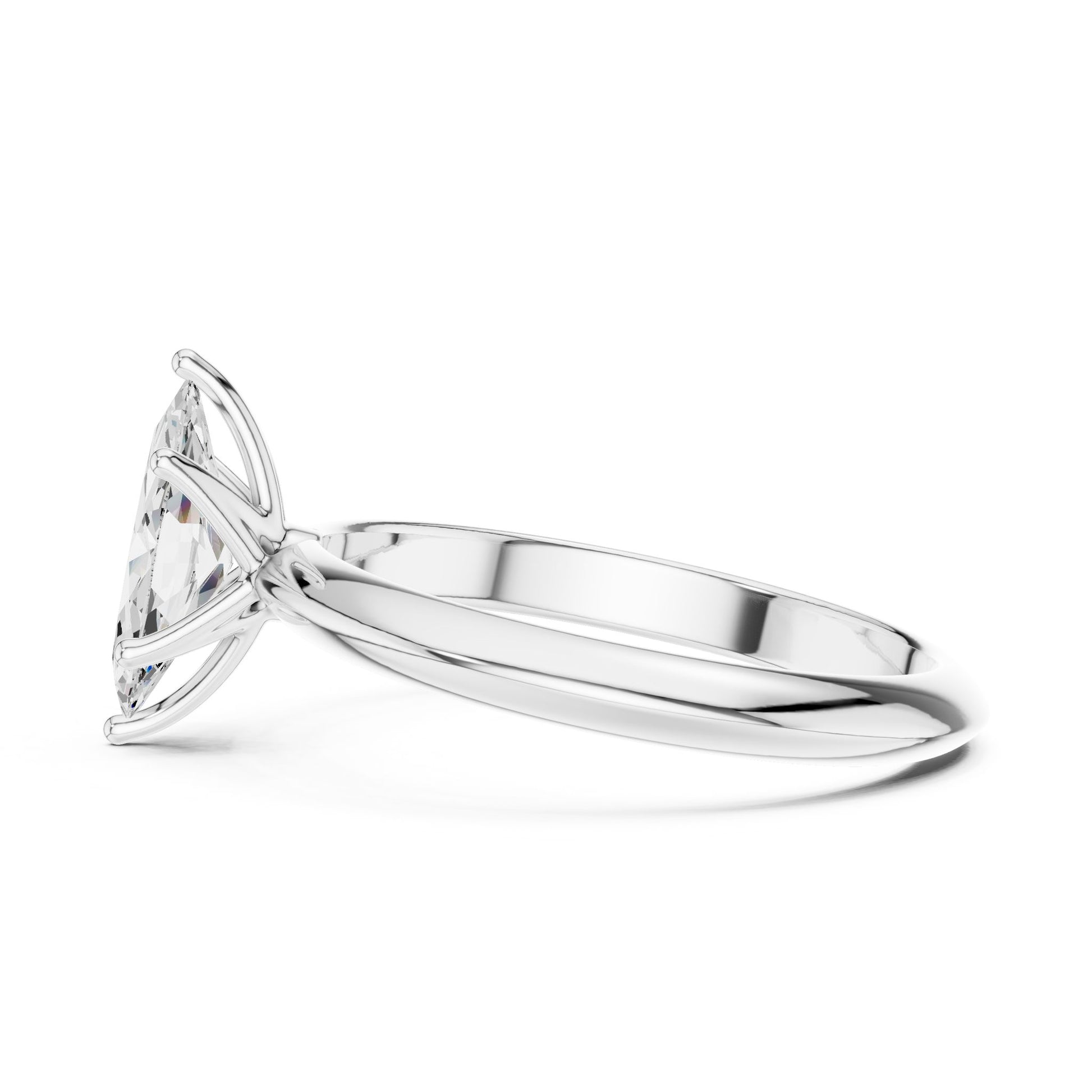 Marquise Lab Grown Diamond Solitaire Engagement Ring