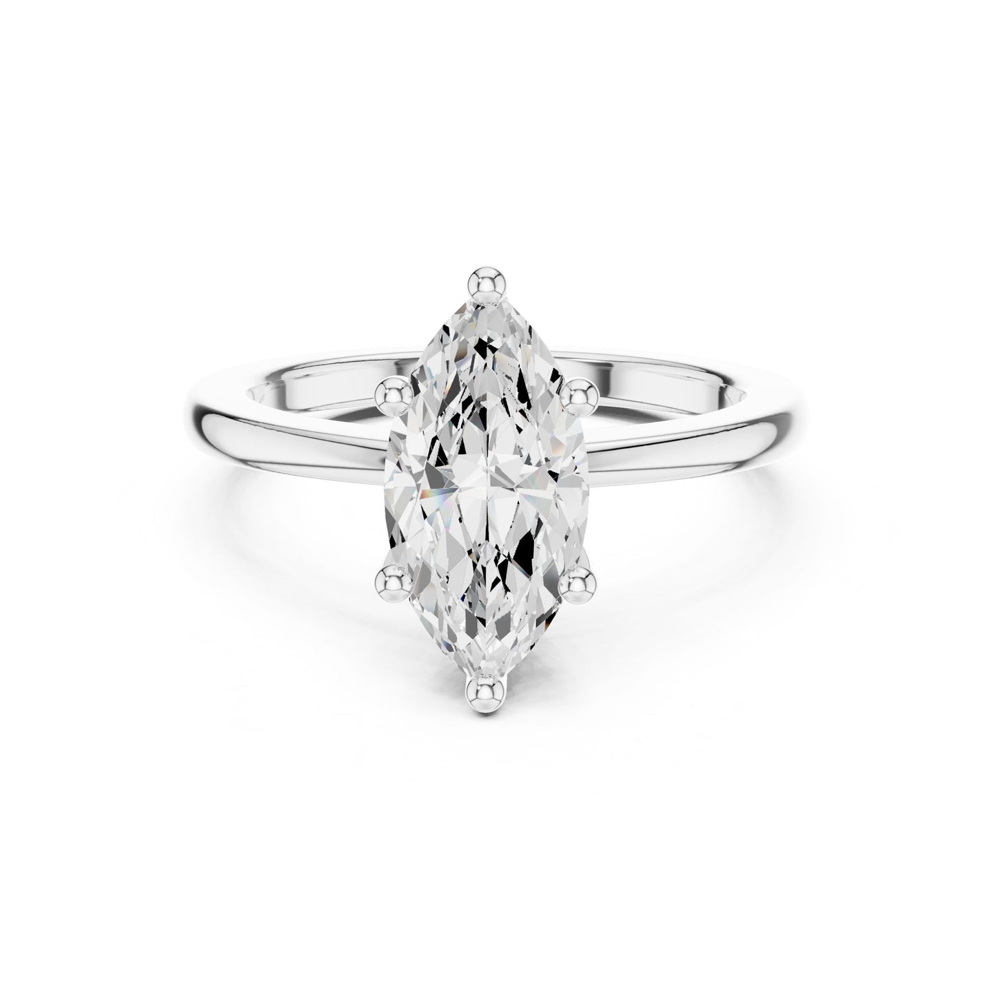 Marquise Lab Grown Diamond Solitaire Engagement Ring