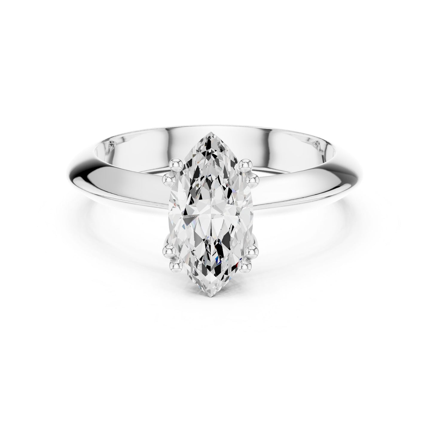 Marquise Lab Grown Diamond Solitaire Engagement Ring