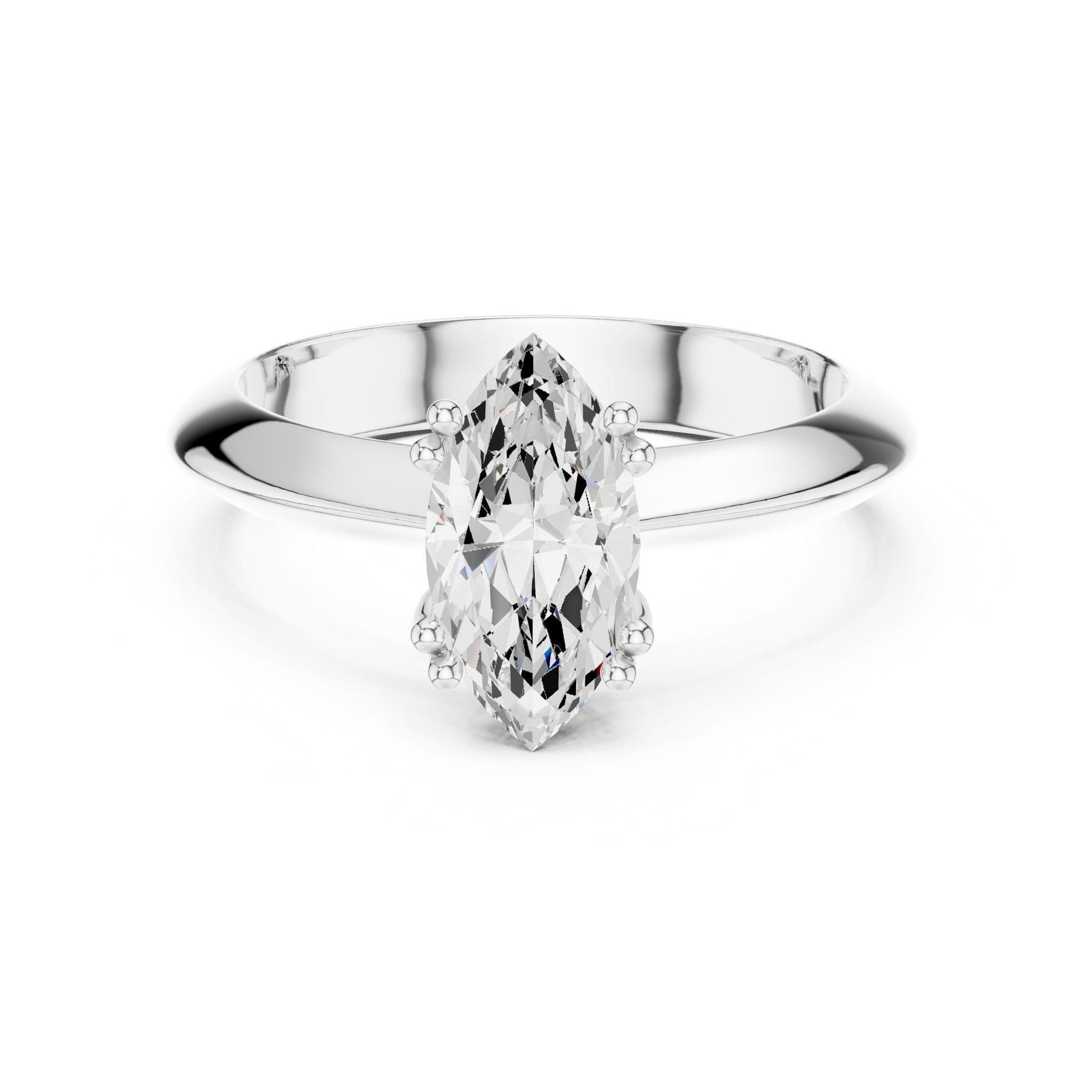 Marquise Lab Grown Diamond Solitaire Engagement Ring