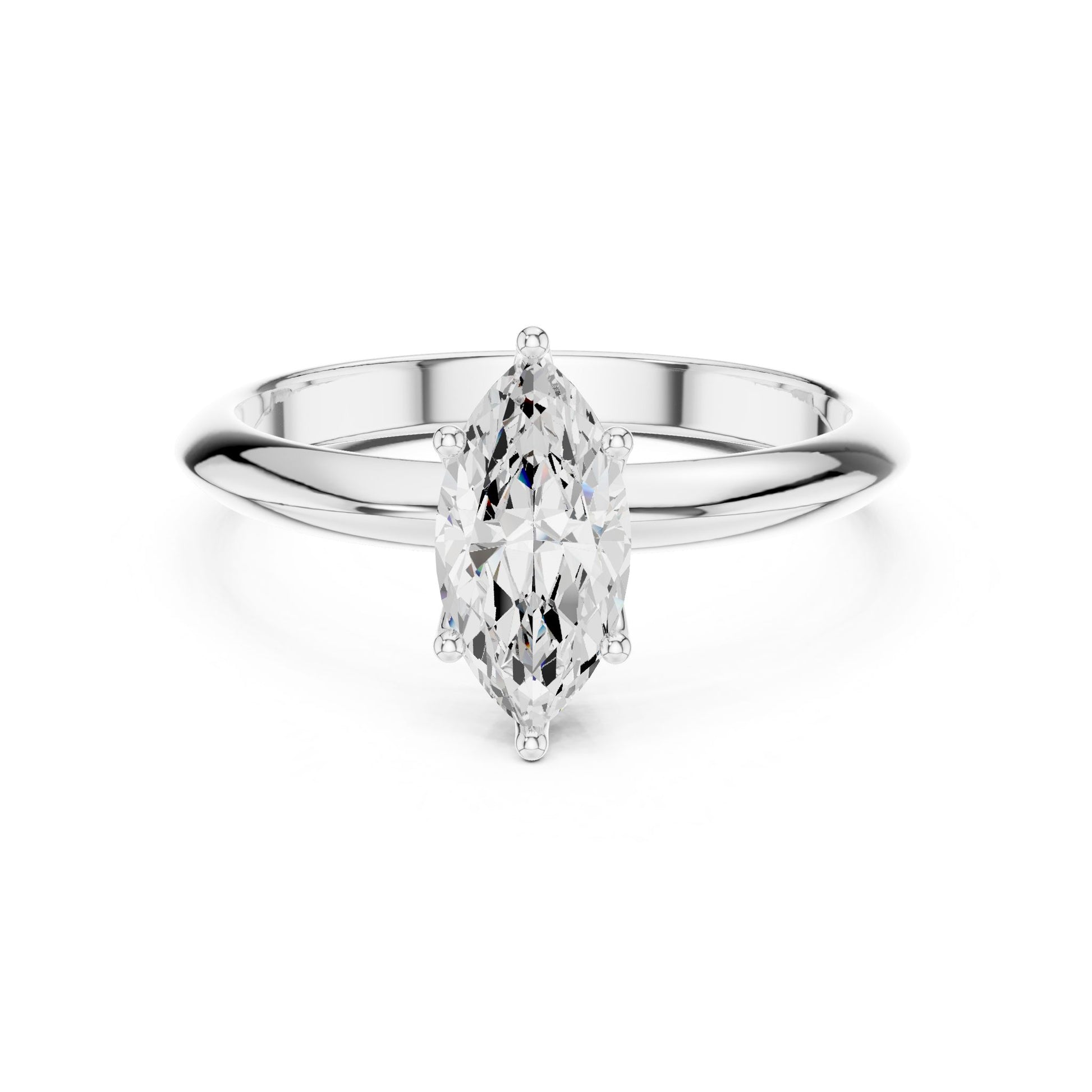 Marquise Lab Grown Diamond Solitaire Engagement Ring