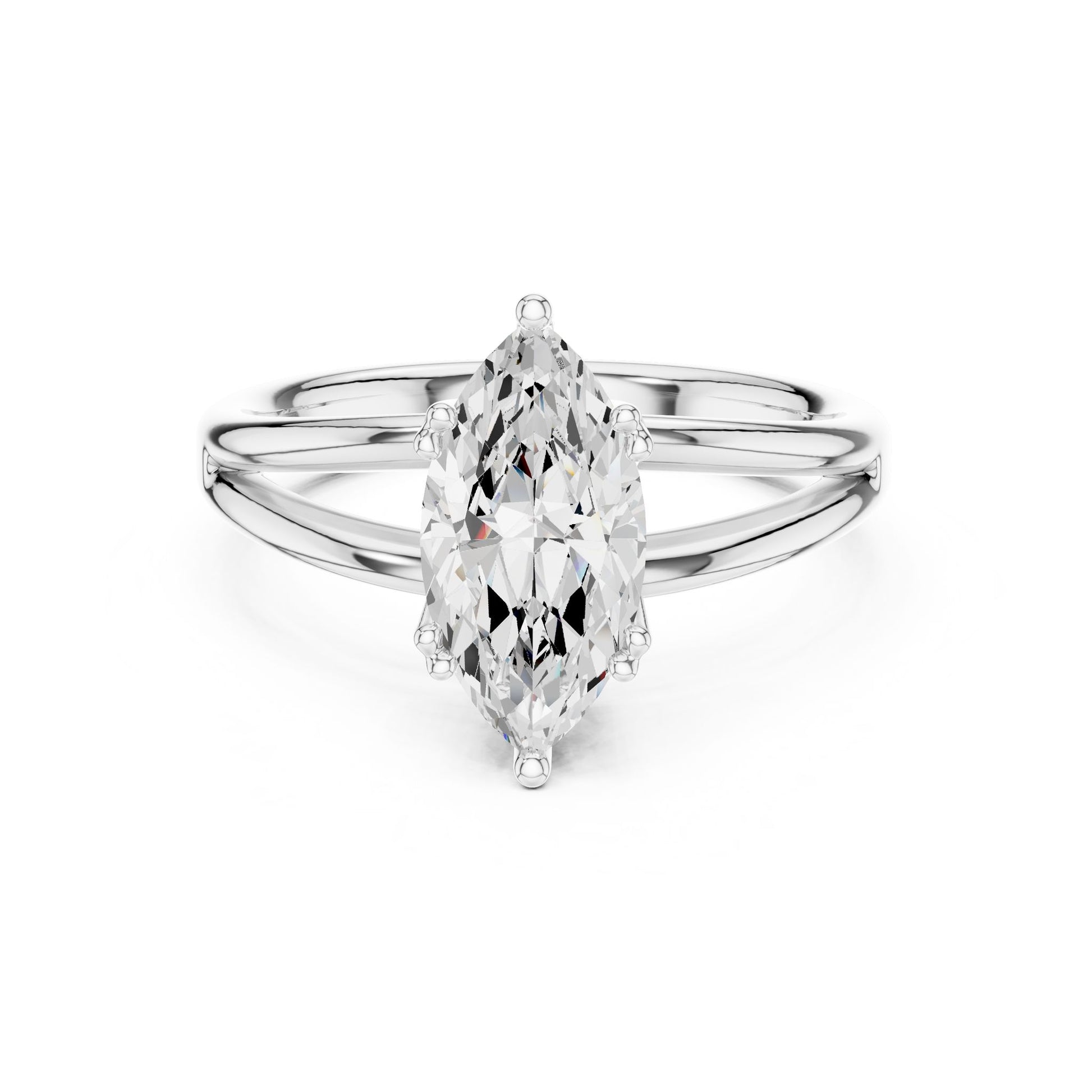 Marquise Lab Grown Diamond Solitaire Engagement Ring