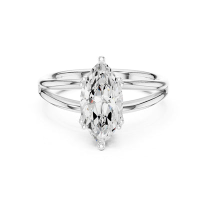 Marquise Lab Grown Diamond Solitaire Engagement Ring