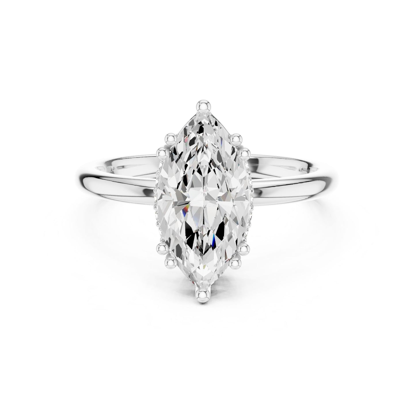 Marquise Lab Grown Diamond Solitaire Engagement Ring