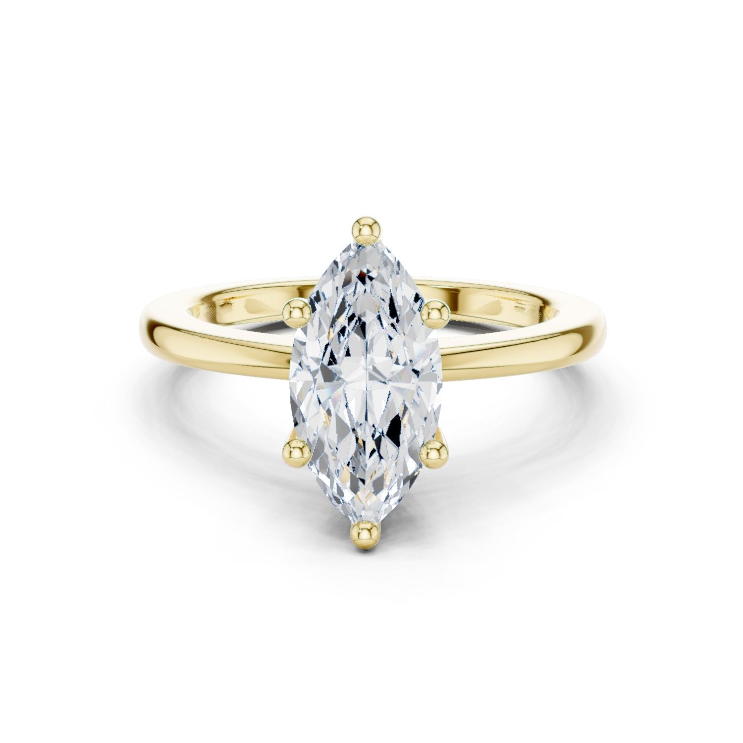 Marquise Lab Grown Diamond Solitaire Engagement Ring