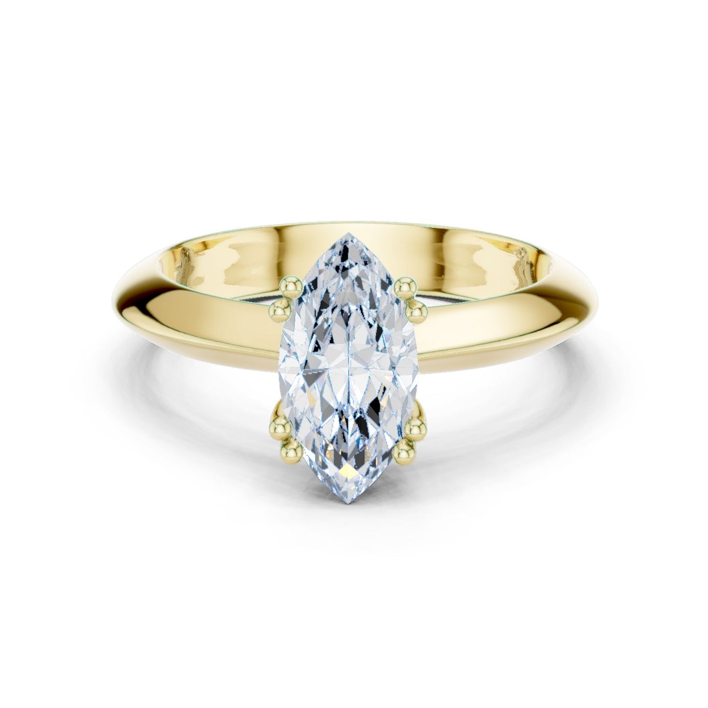 Marquise Lab Grown Diamond Solitaire Engagement Ring