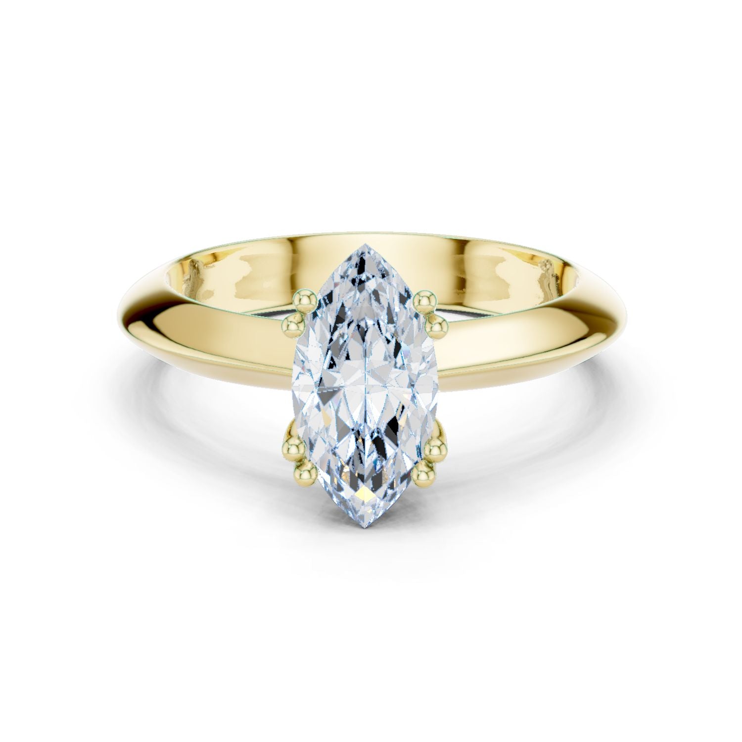 Marquise Lab Grown Diamond Solitaire Engagement Ring
