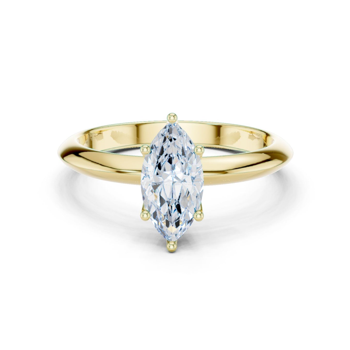 Marquise Lab Grown Diamond Solitaire Engagement Ring