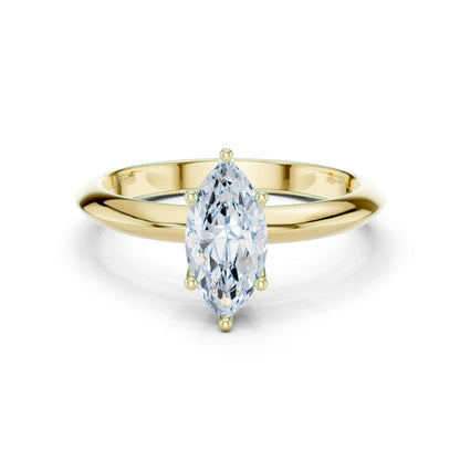 Marquise Lab Grown Diamond Solitaire Engagement Ring