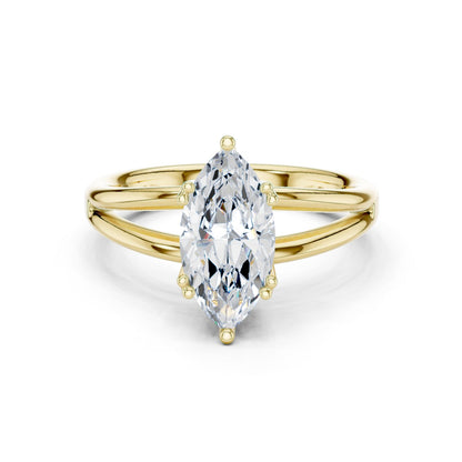 Marquise Lab Grown Diamond Solitaire Engagement Ring