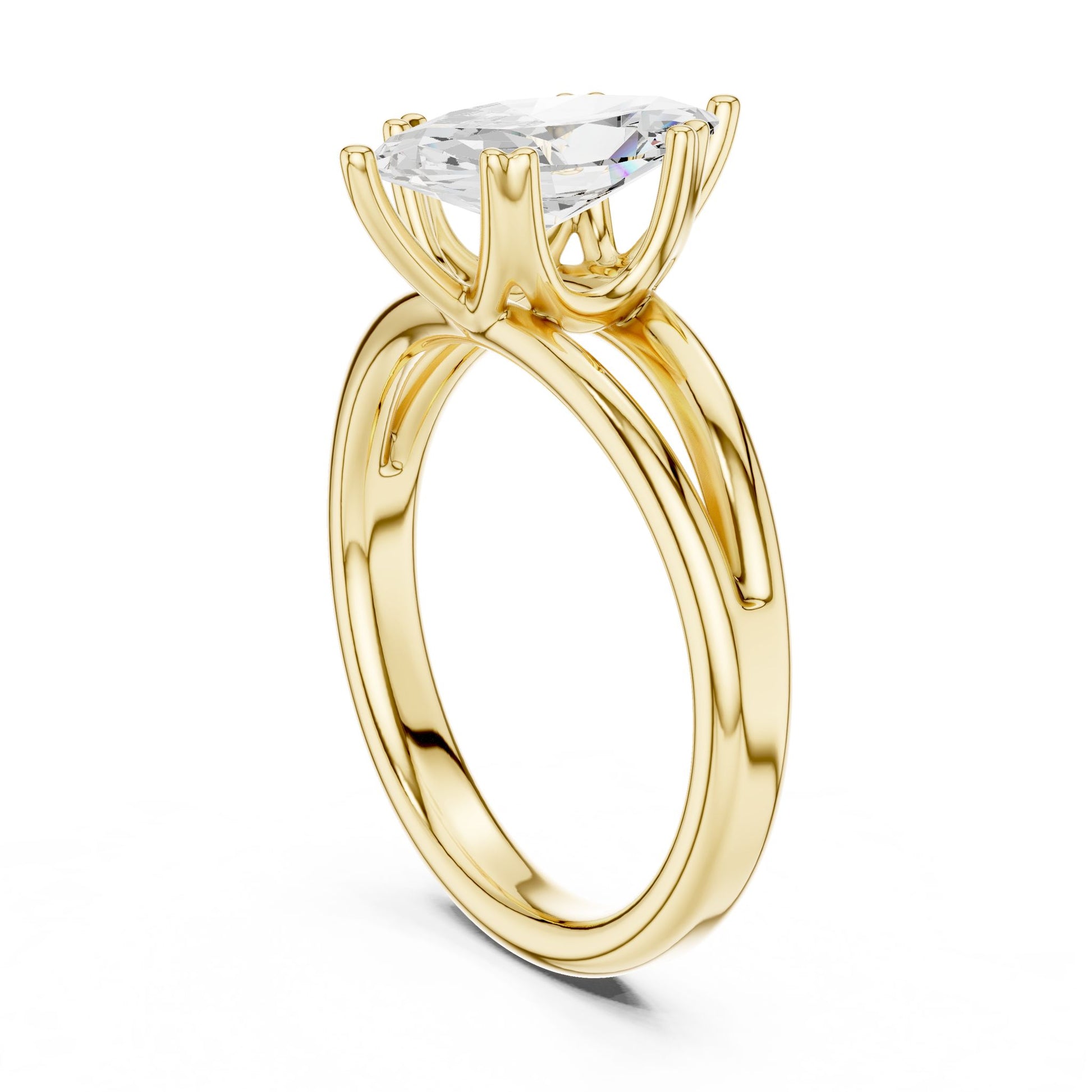 Marquise Lab Grown Diamond Solitaire Engagement Ring