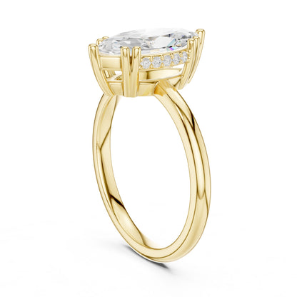 Marquise Lab Grown Diamond Solitaire Engagement Ring
