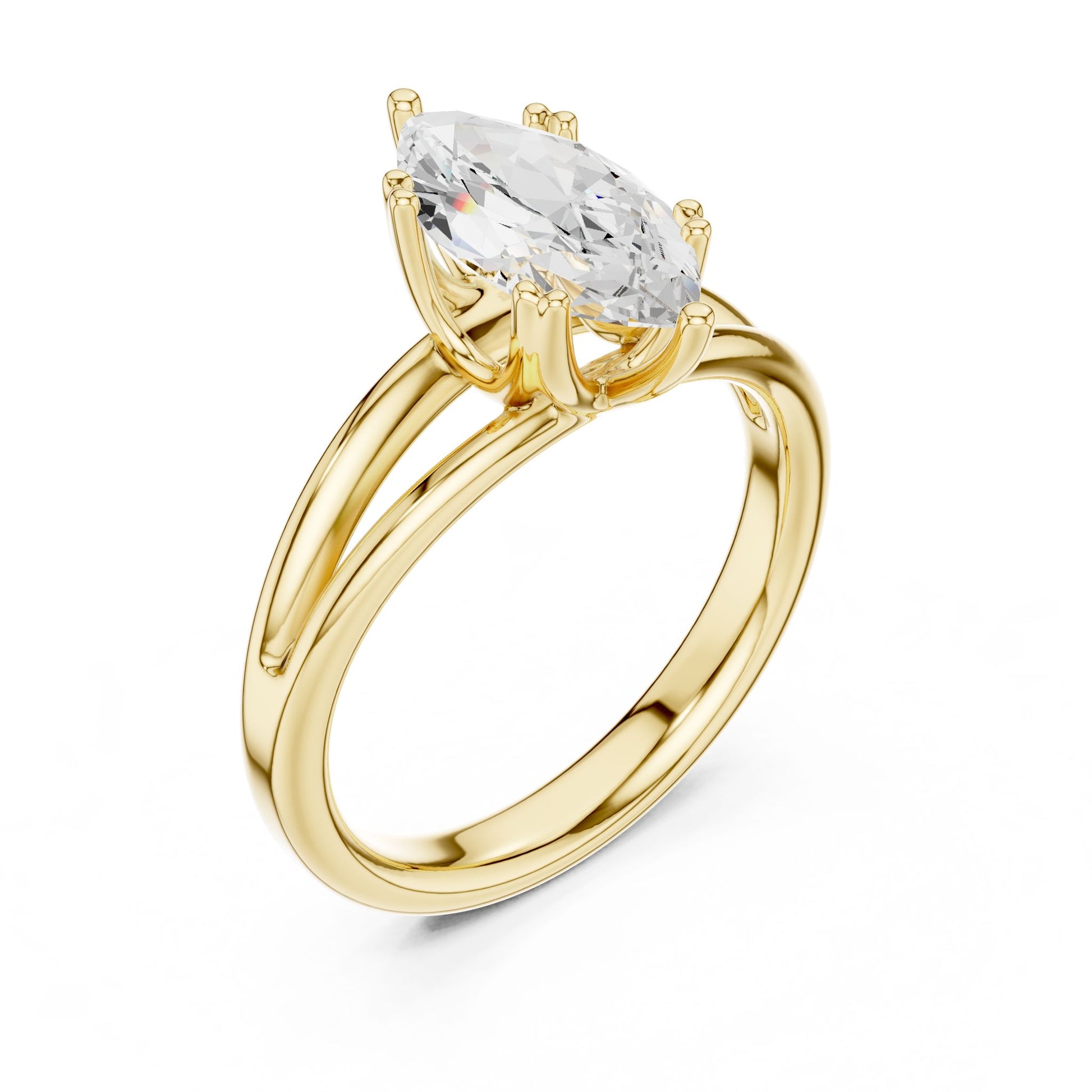Marquise Lab Grown Diamond Solitaire Engagement Ring