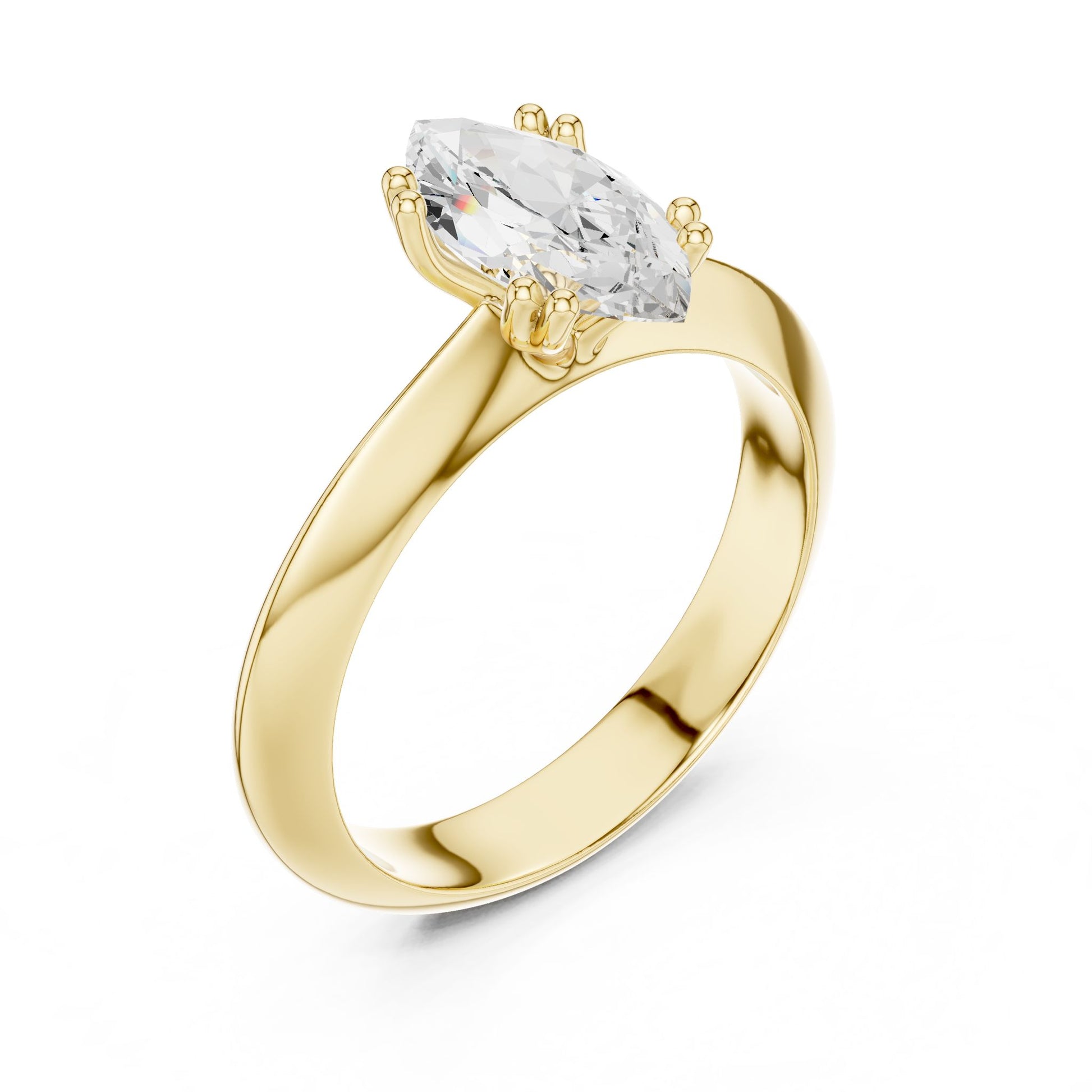 Marquise Lab Grown Diamond Solitaire Engagement Ring