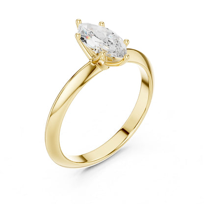 Marquise Lab Grown Diamond Solitaire Engagement Ring
