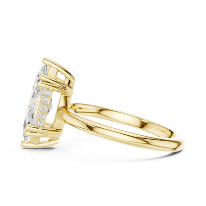 Marquise Lab Grown Diamond Solitaire Engagement Ring