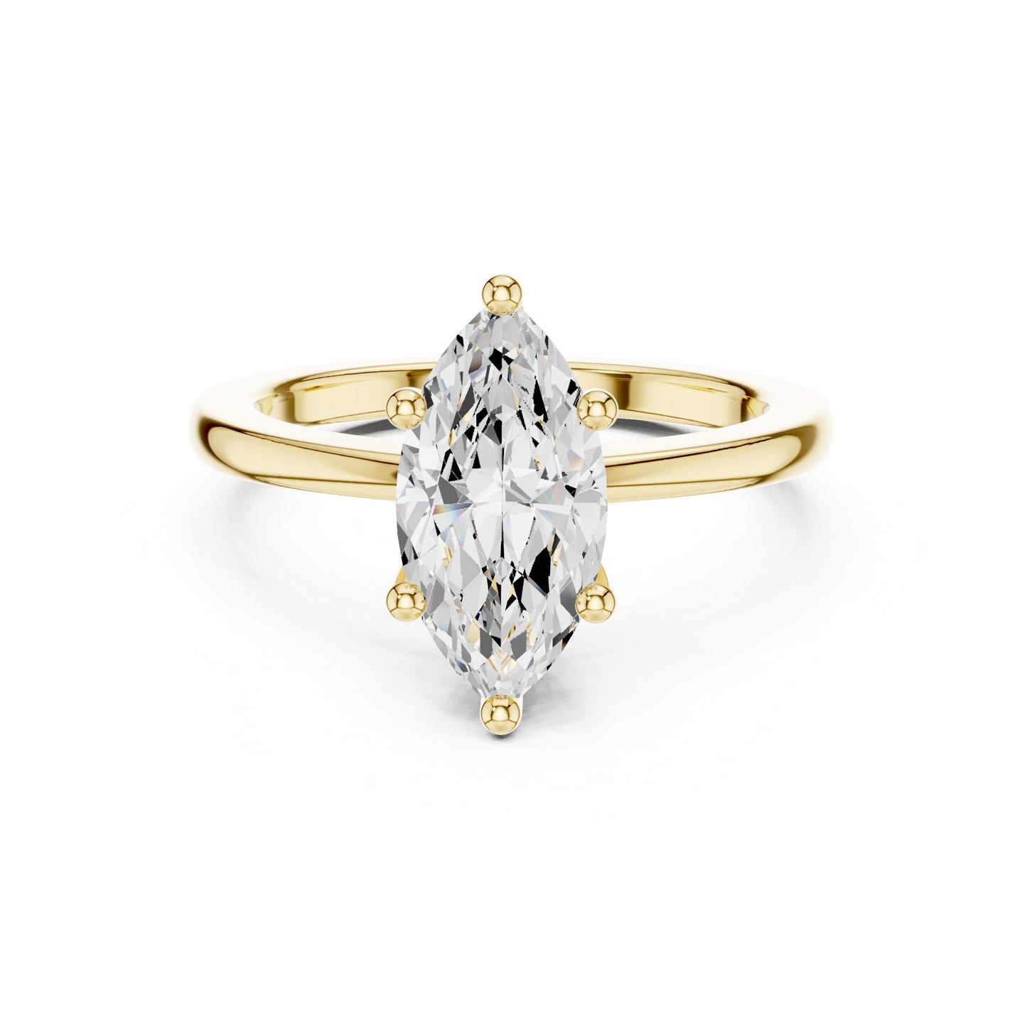 Marquise Lab Grown Diamond Solitaire Engagement Ring