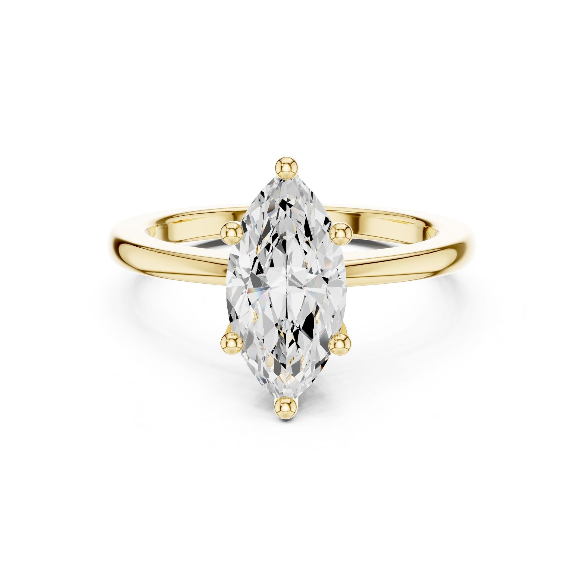 Marquise Lab Grown Diamond Solitaire Engagement Ring