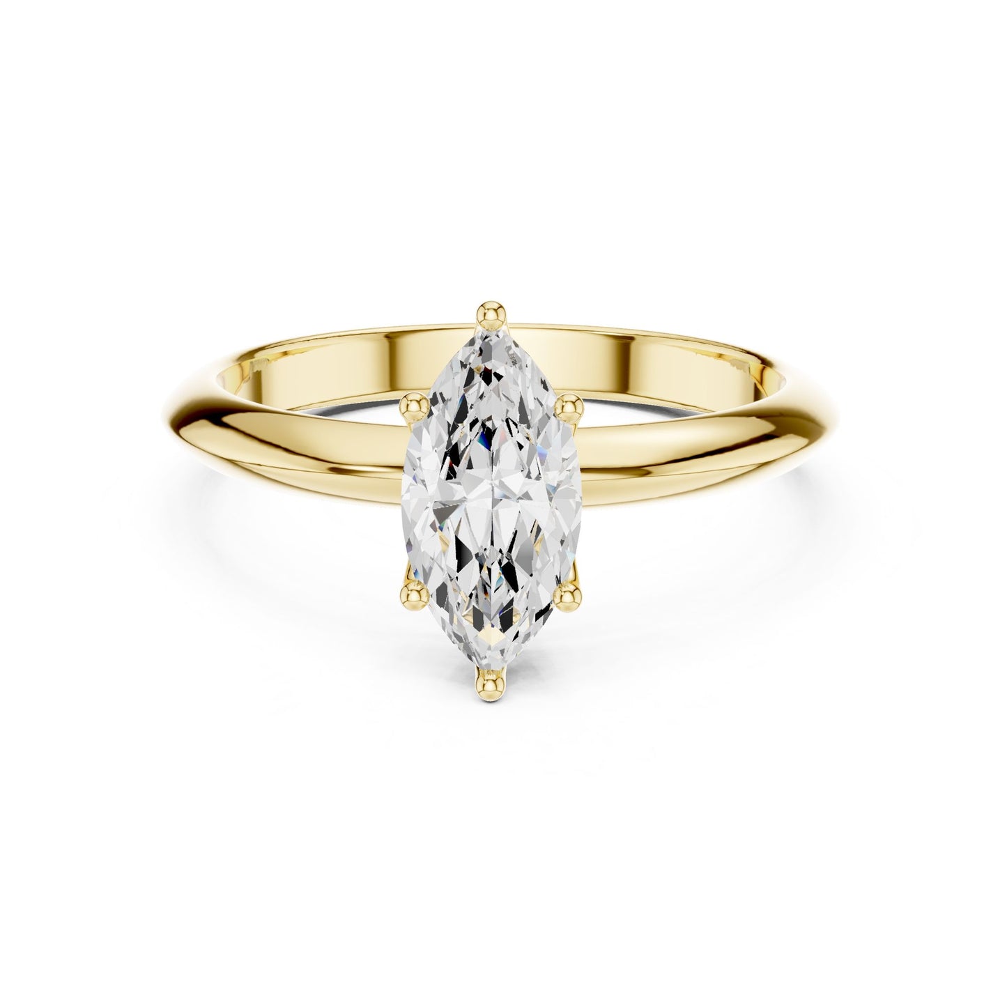 Marquise Lab Grown Diamond Solitaire Engagement Ring