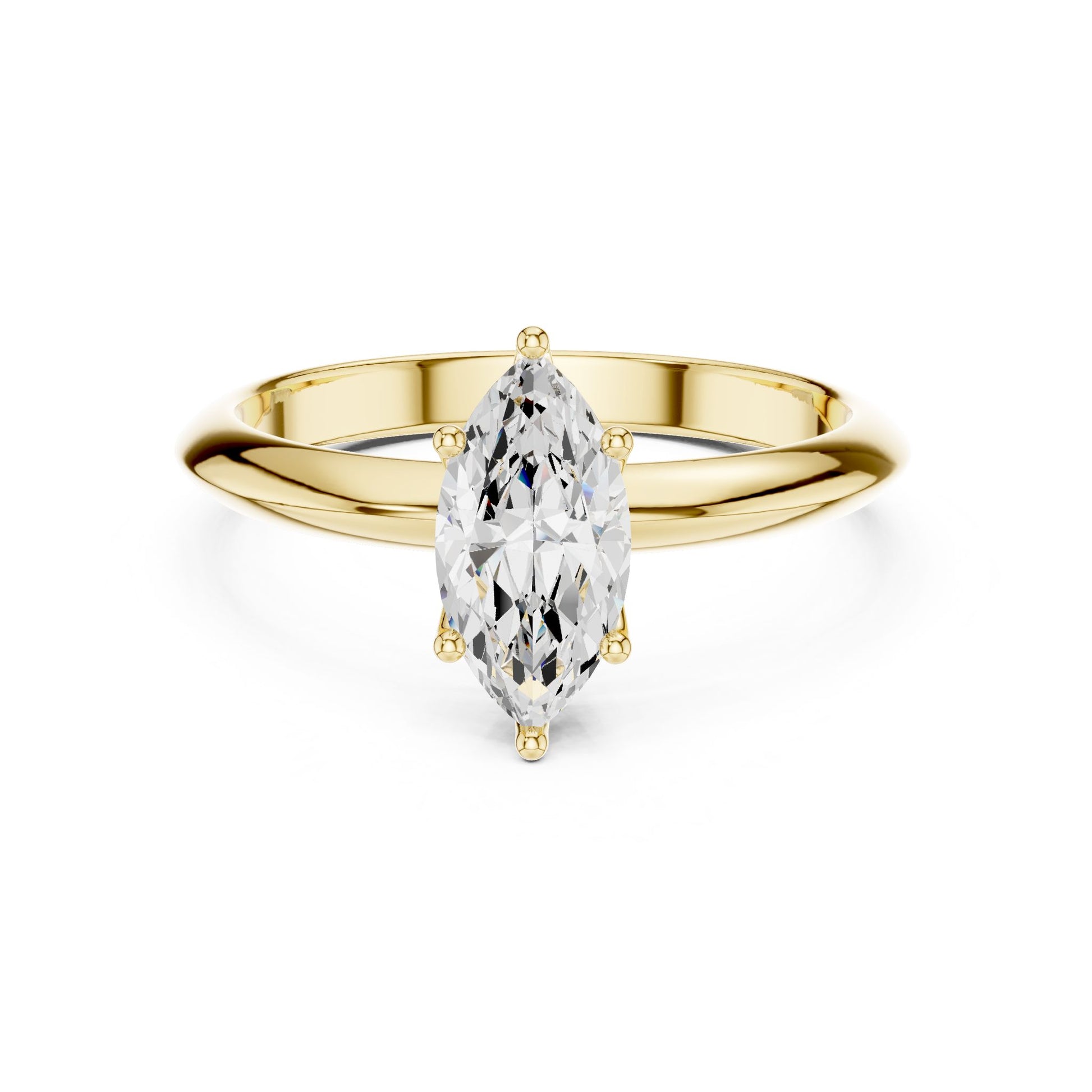 Marquise Lab Grown Diamond Solitaire Engagement Ring