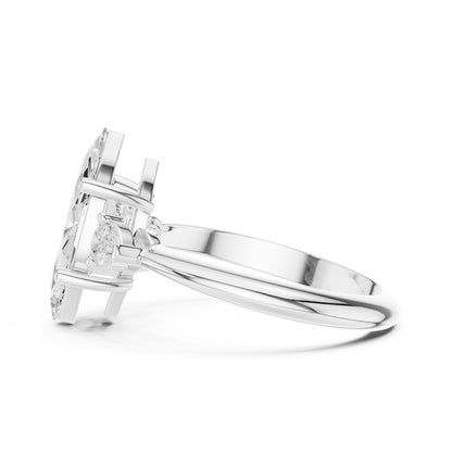 Marquise Lab Grown Diamond Three-Stone Engagement Ring