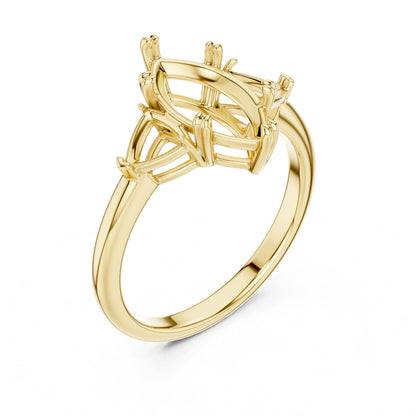 Marquise Lab Grown Diamond Three-Stone Engagement Ring