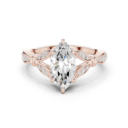 Marquise Lab Grown Diamond Vintage Engagement Ring